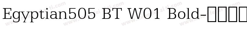 Egyptian505 BT W01 Bold字体转换